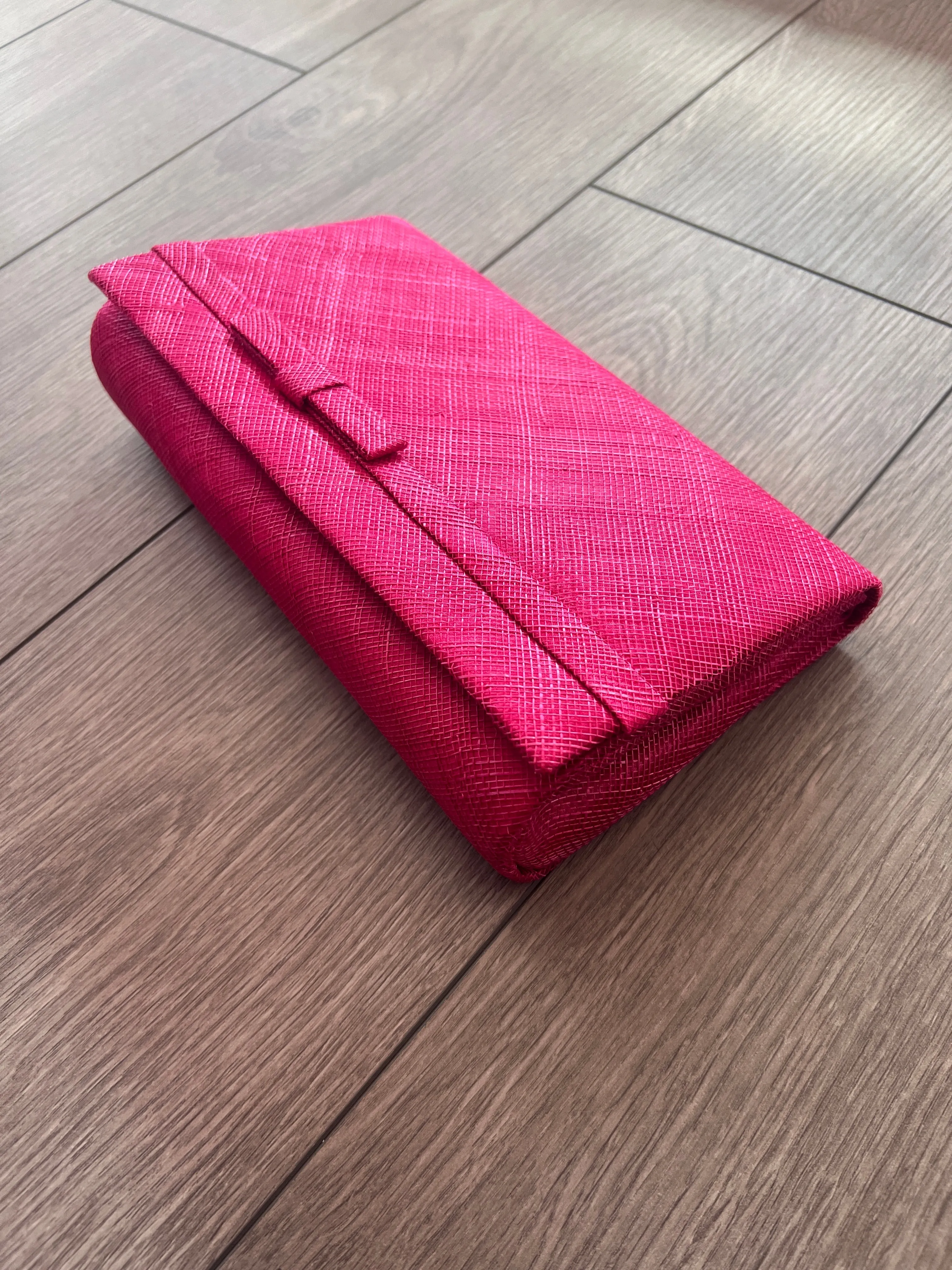 Classic Sinamay Raspberry Clutch Bag For Weddings