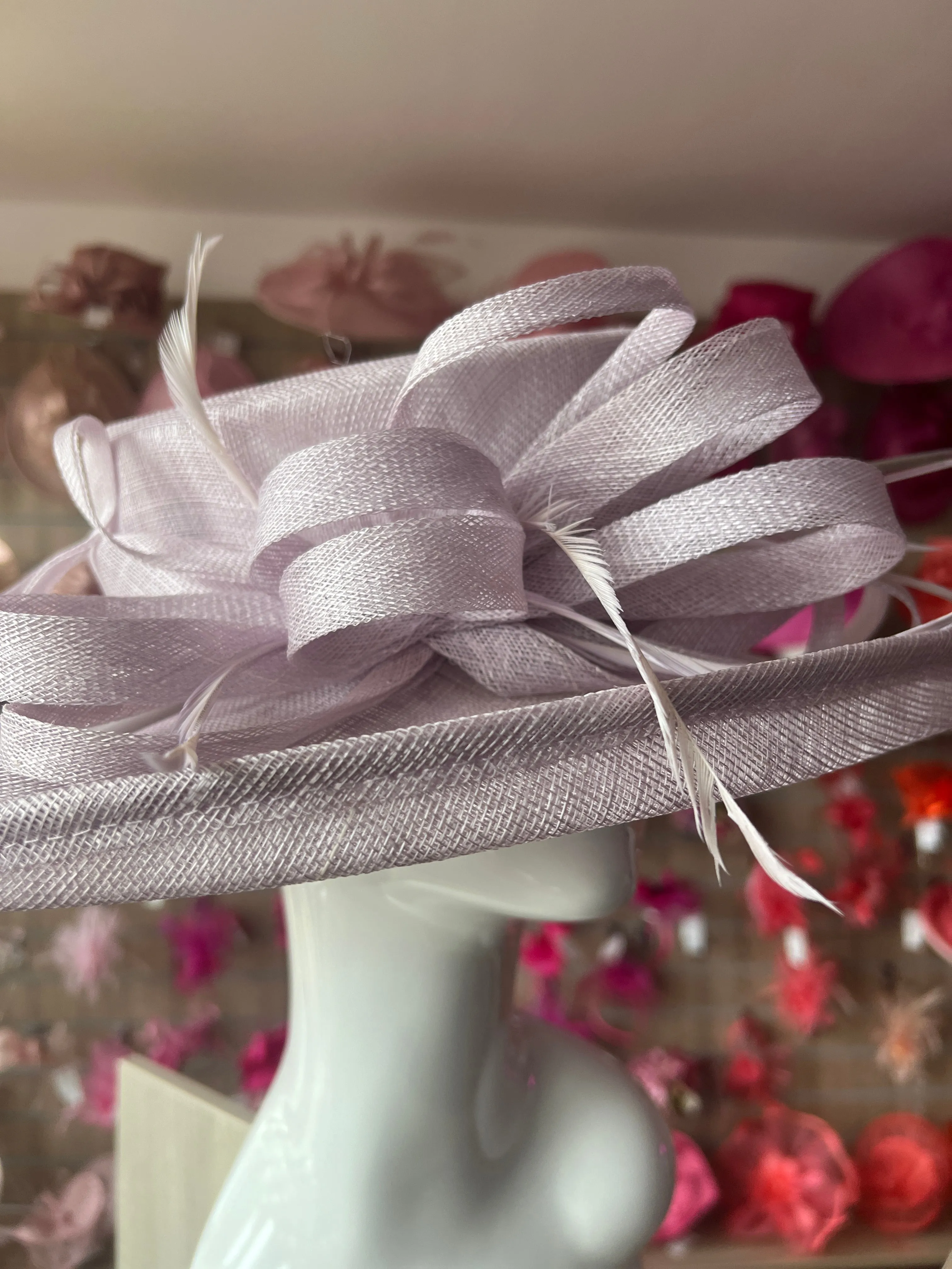 Classic Sinamay Sweet Lavender Wedding Hat