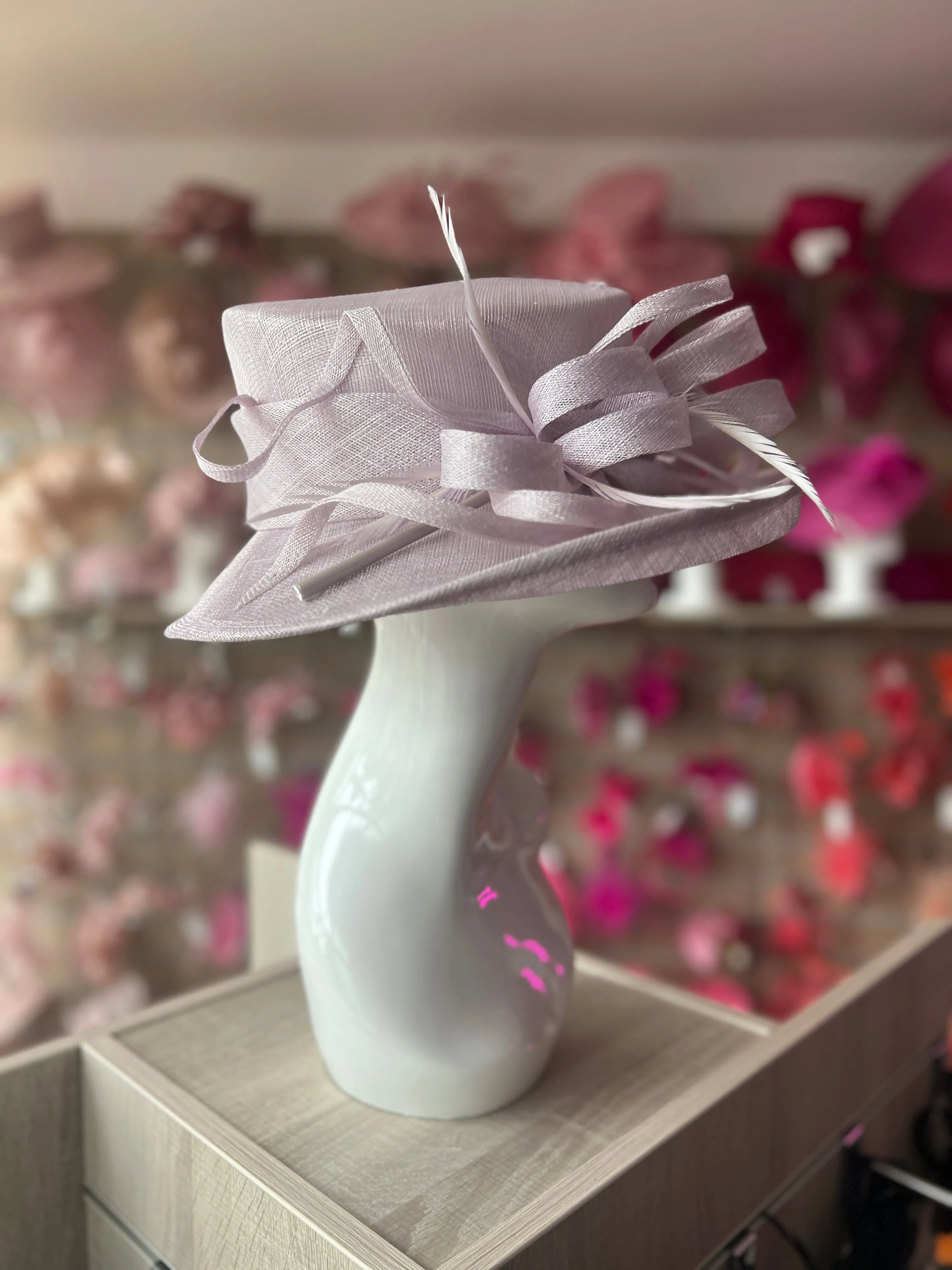 Classic Sinamay Sweet Lavender Wedding Hat