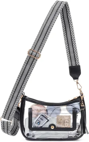 Clear Bag for Stadium Events, Clear Purses for Women, Crossbody Stadium Approved