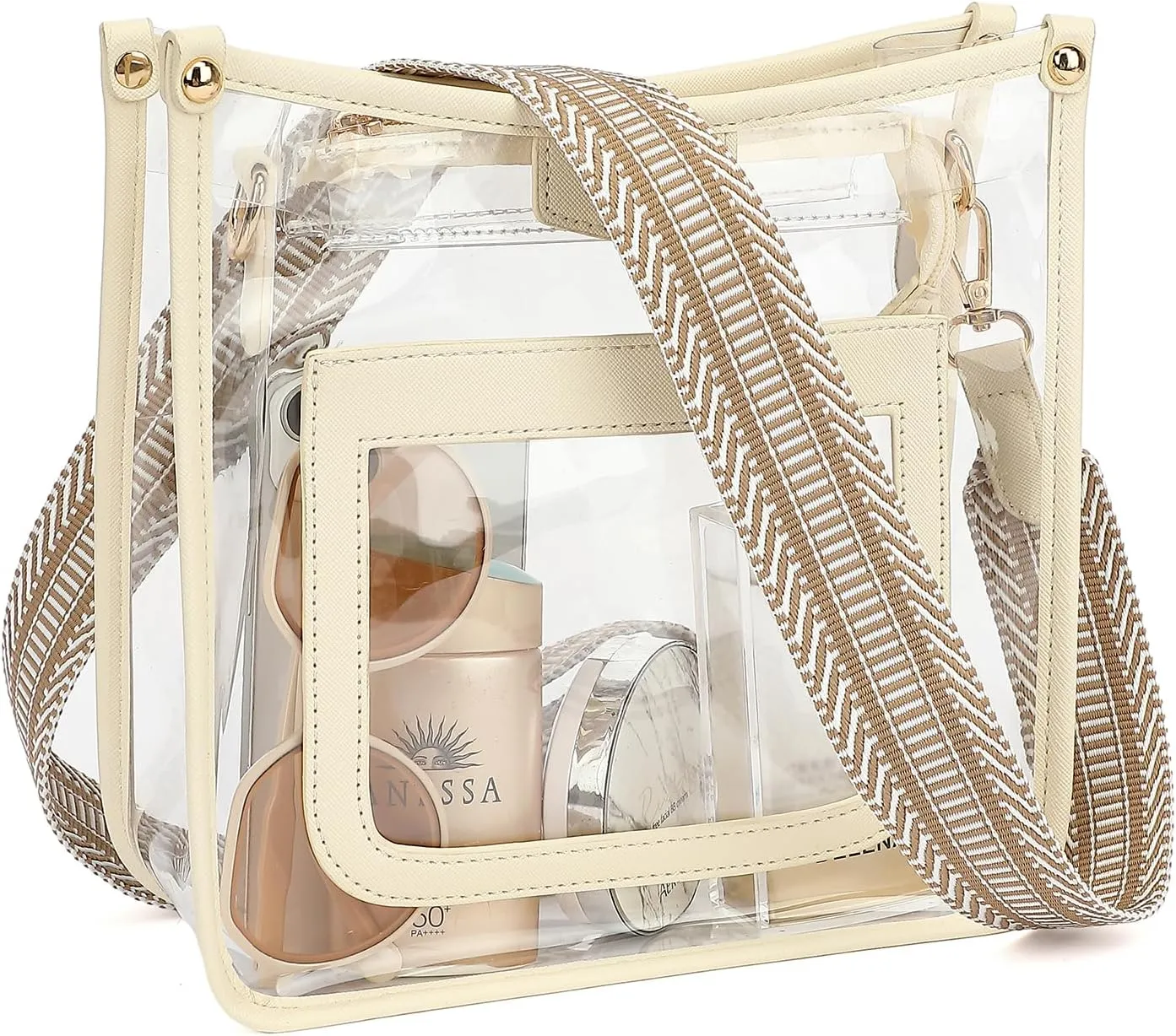 Clear Bag for Stadium Events Clear Stadium Bags for Women Crossbody Plastic Purse Clear Tote Bag for Concerts