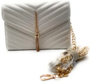 Clutch Crossbody Bag Quilted Evening Bag for Women Fashion Shoulder Clutch Handbag with Chain
