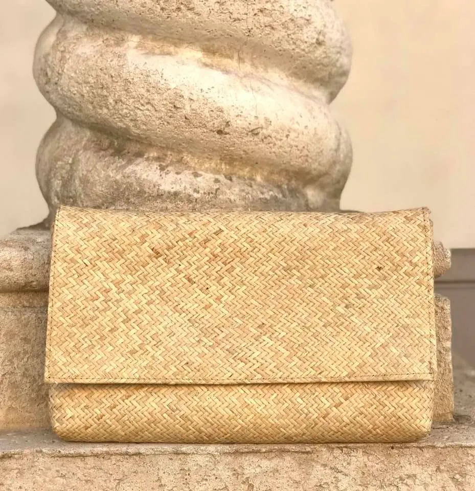 Clutch | Ivory Rattan