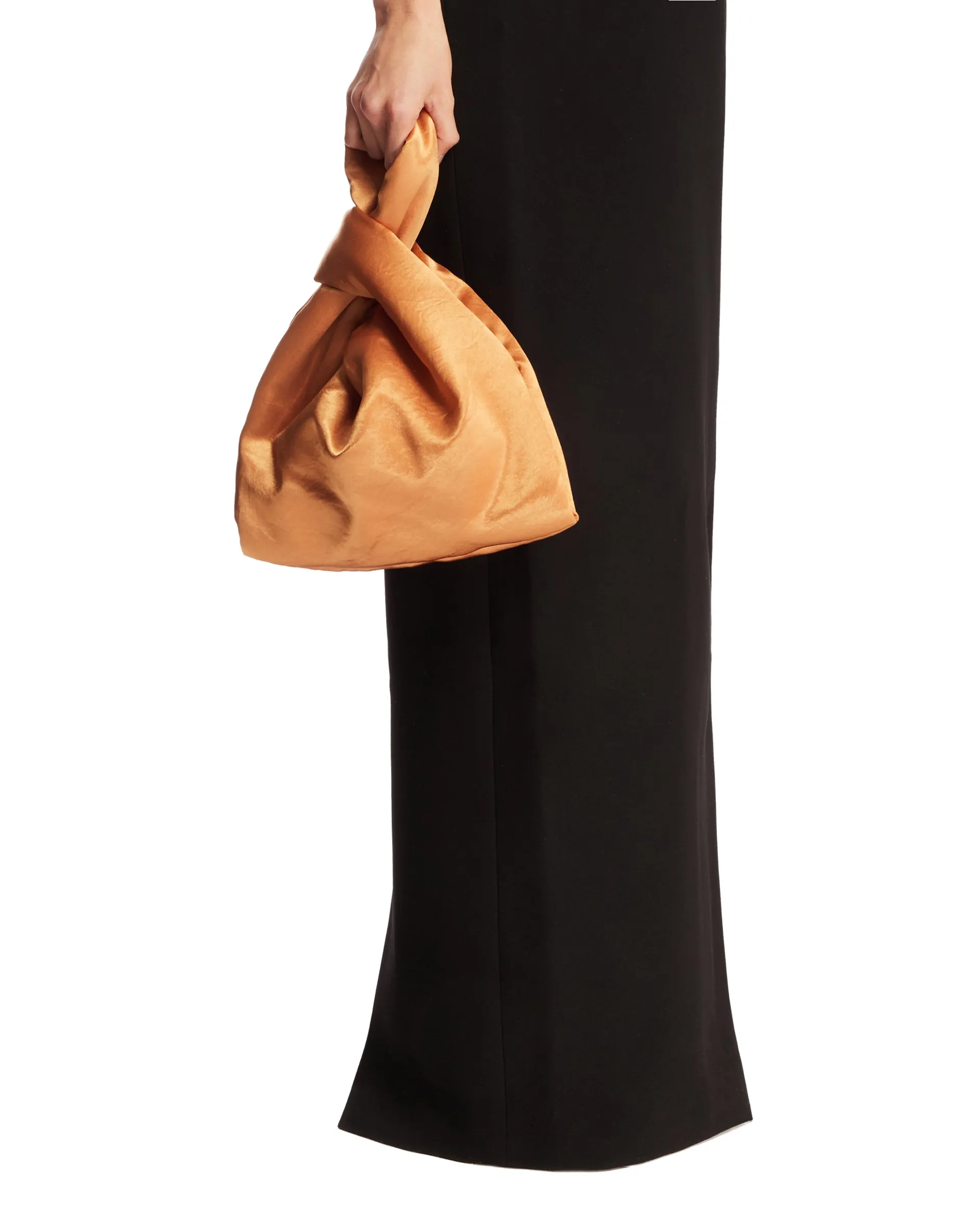Clutch Jen In Satin Arancione