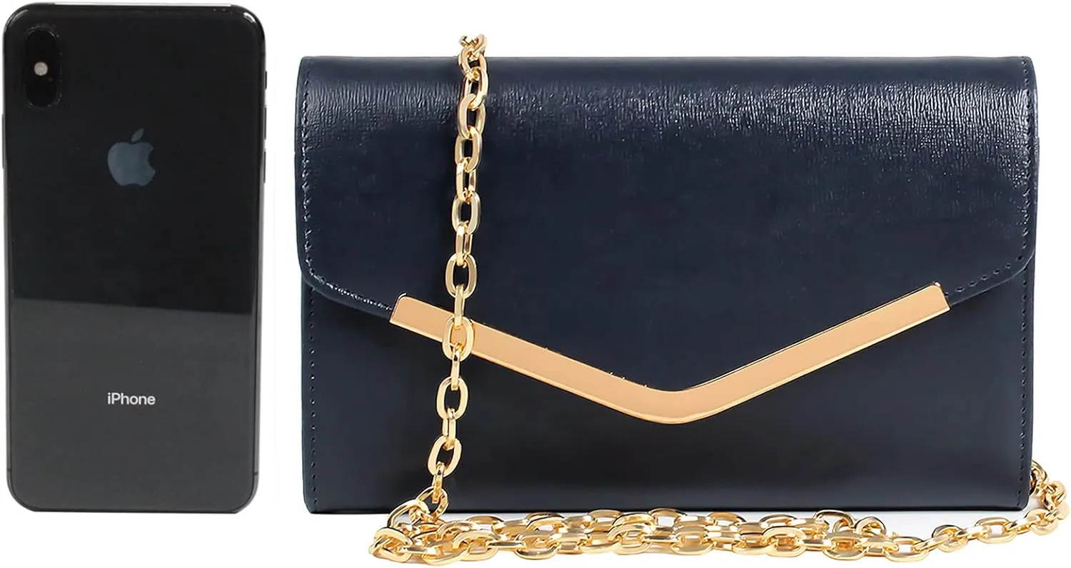 Clutch Purse Evening Bag for Women，Envelope Handbag With Detachable Chain