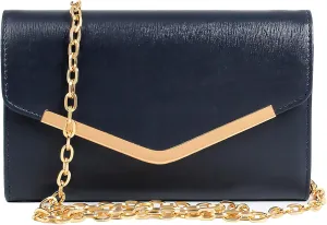 Clutch Purse Evening Bag for Women，Envelope Handbag With Detachable Chain