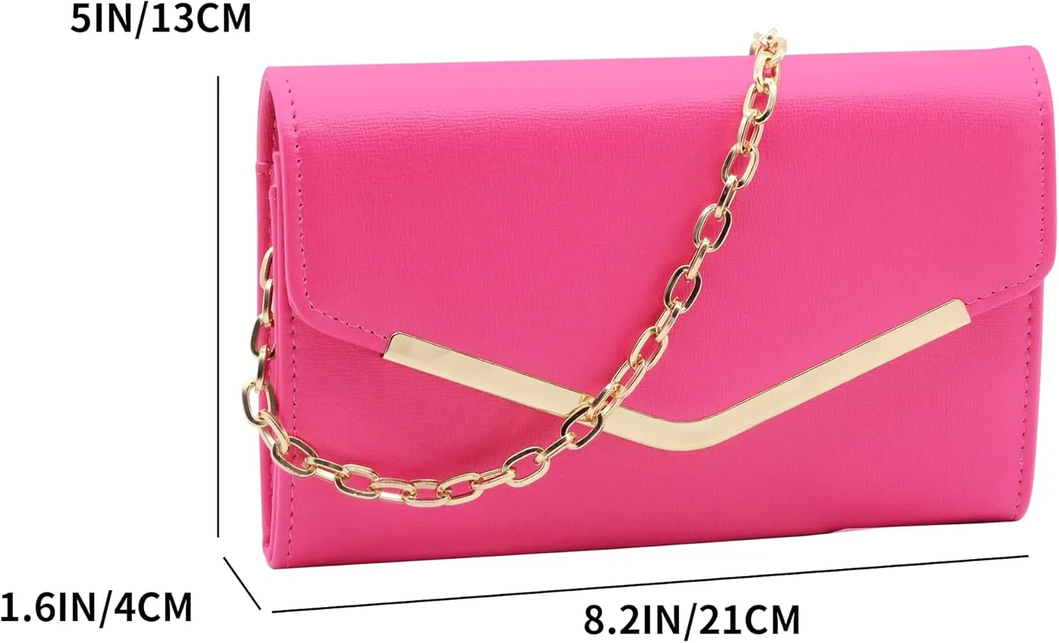 Clutch Purse Evening Bag for Women，Envelope Handbag With Detachable Chain