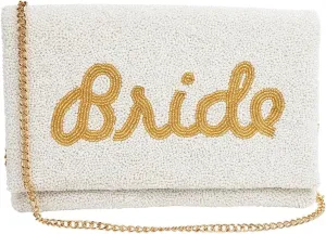 Clutch Purse for Wedding Day Beaded Clutch Purse Bachelorette Party Bridal Shower,Engagement Gifts & Bride To Be