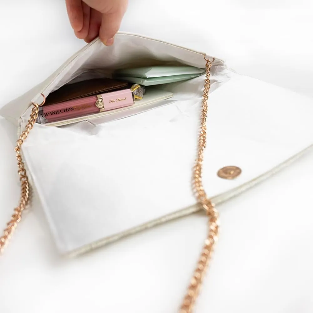 Clutch Purse for Wedding Day Beaded Clutch Purse Bachelorette Party Bridal Shower,Engagement Gifts & Bride To Be