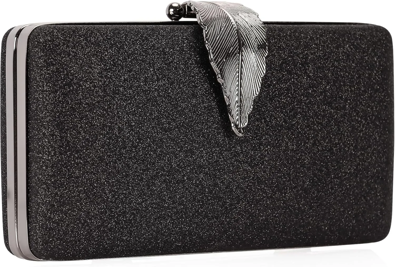 Clutch Purse with Leaf Closure Women’s Evening Handbag for Party Prom Wedding