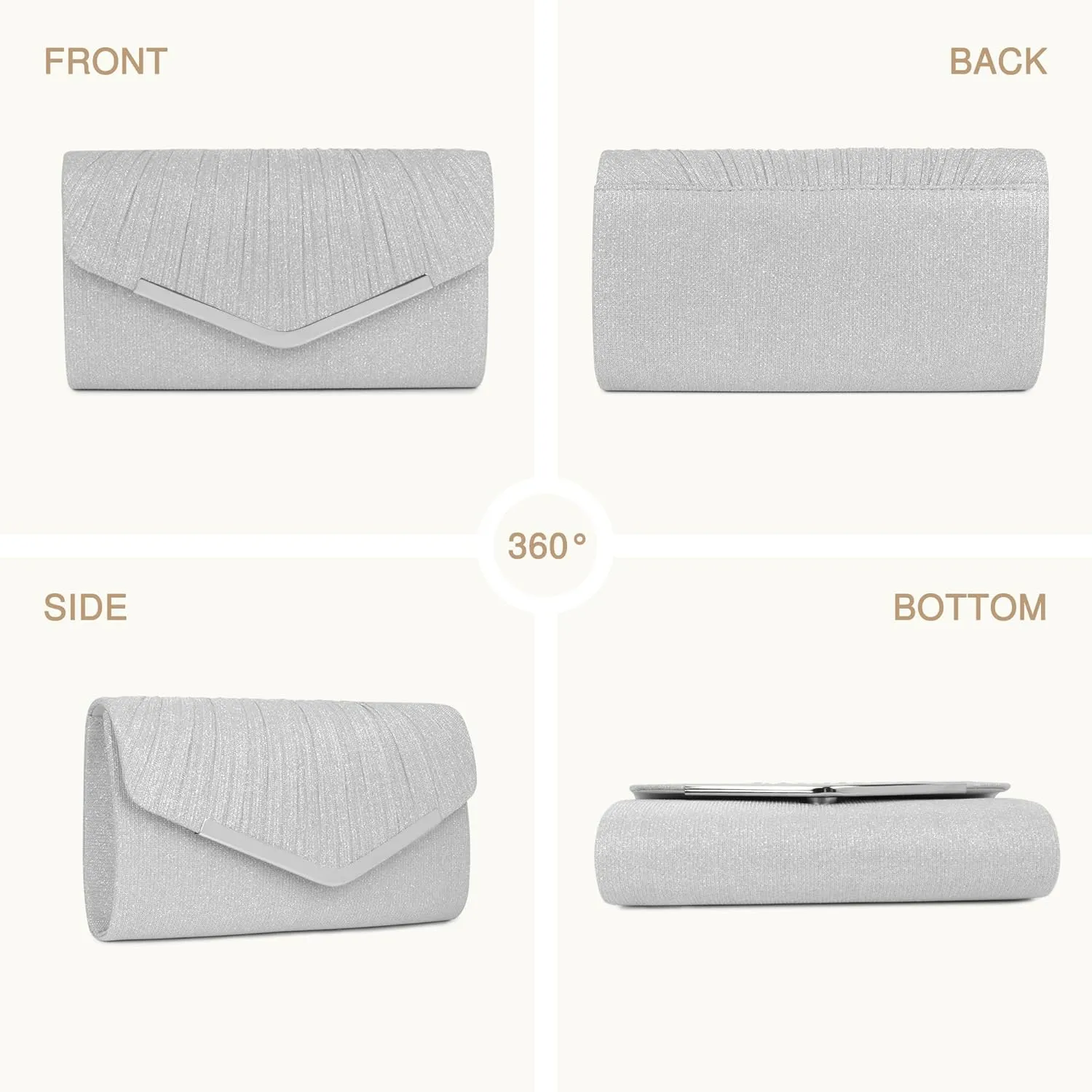 Clutch Purses for Women Evening Envelope Bag Crossbody Shoulder Handbags for Formal Wedding Party Cocktail Prom