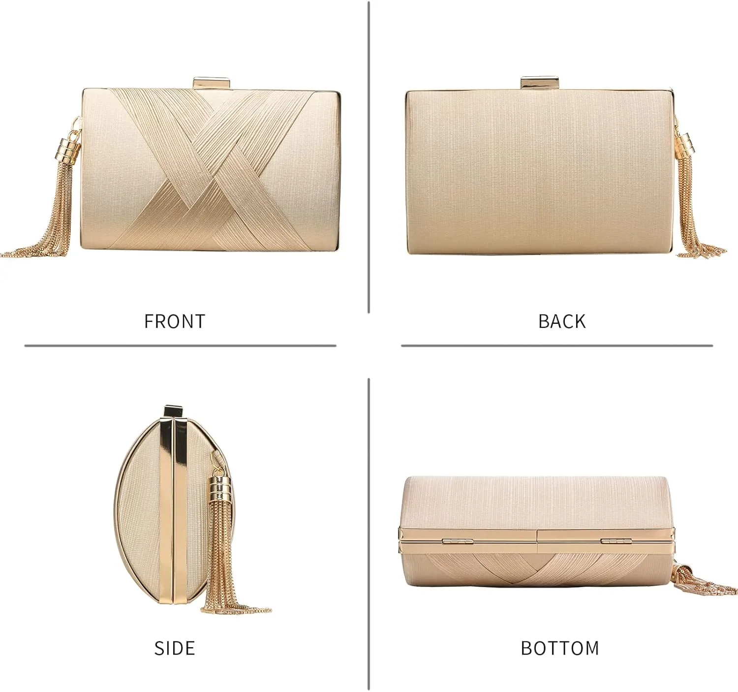 Clutch Purses For Women Tassel Evening Clutch bag Cross Body & Shoulder Bag For Wedding Night out Party