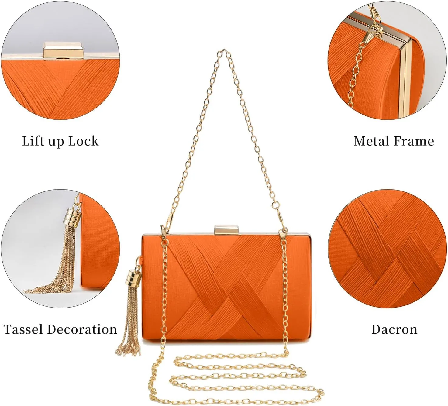 Clutch Purses For Women Tassel Evening Clutch bag Cross Body & Shoulder Bag For Wedding Night out Party