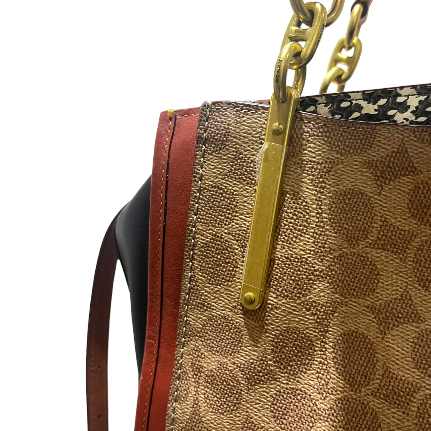 Coach Monogram and Snake Print Bag