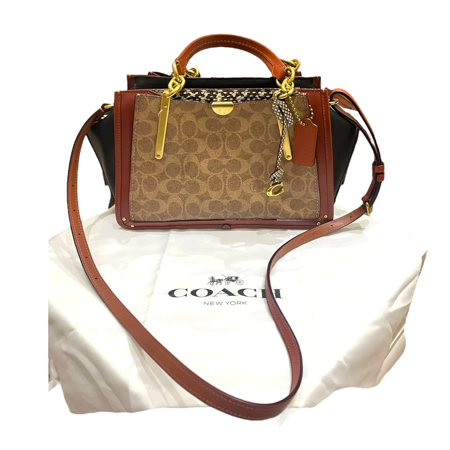 Coach Monogram and Snake Print Bag