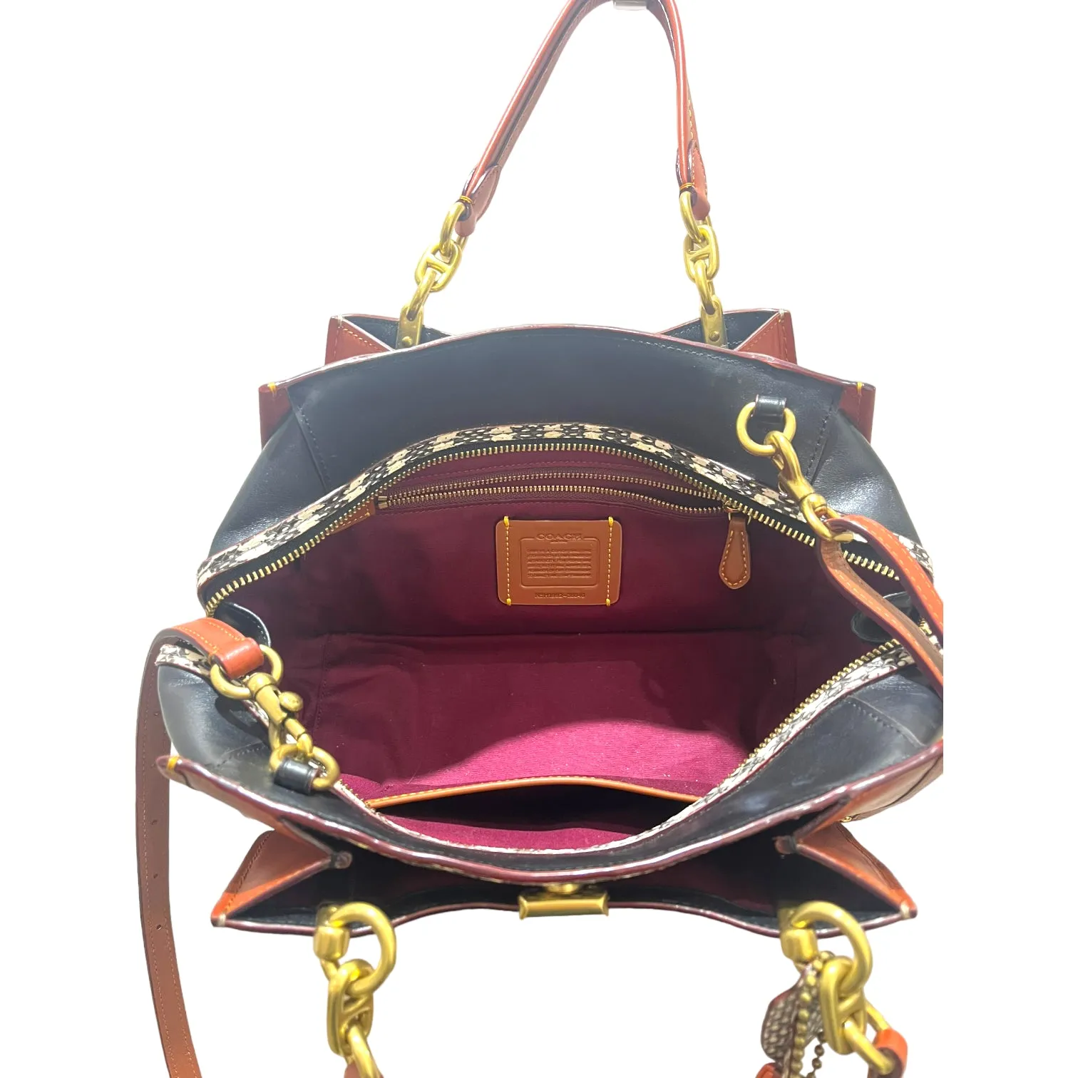 Coach Monogram and Snake Print Bag