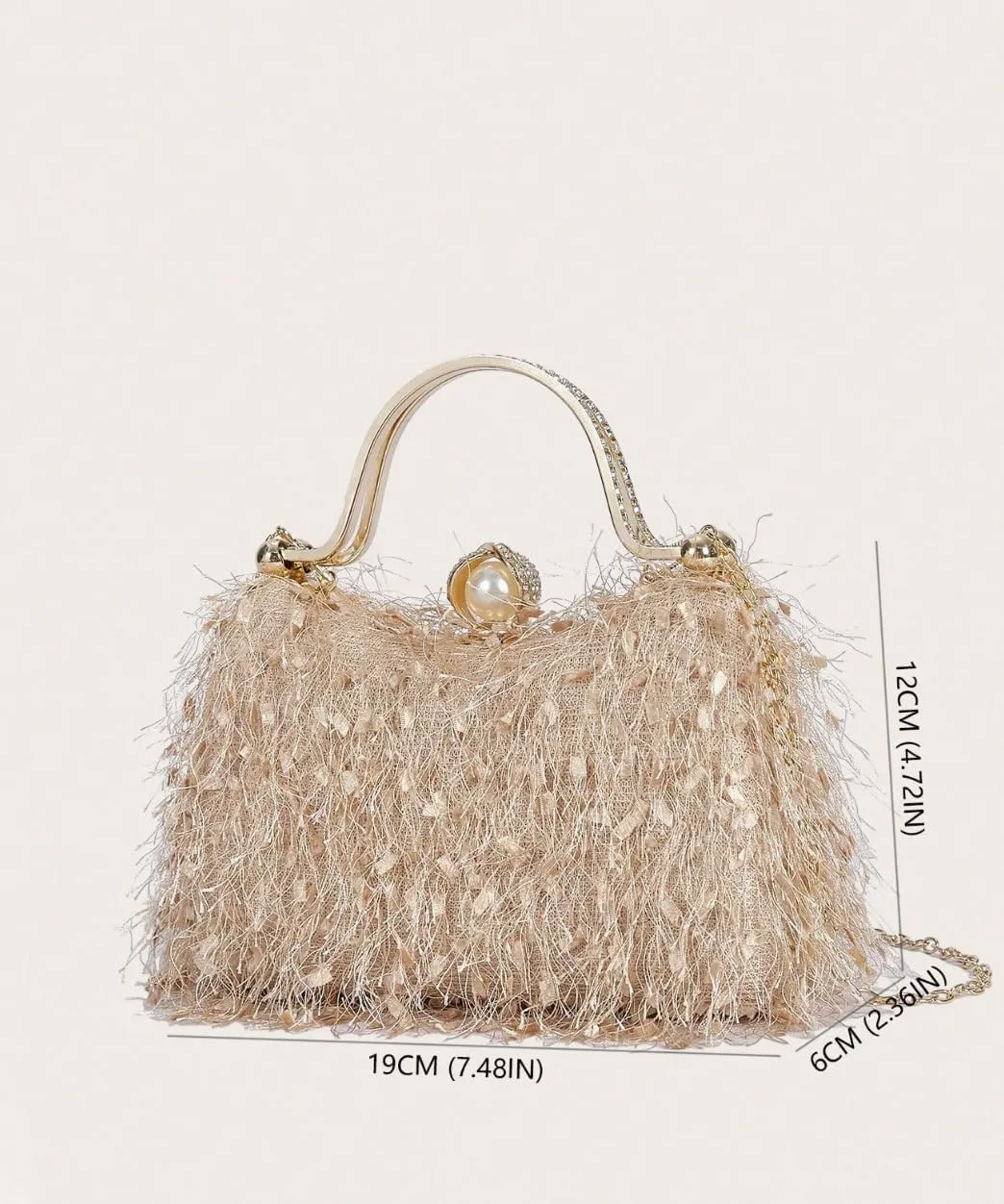 Comeon Women's Evening Handbag Cocktail Prom Formal Clutch Purse Feather Evening Shoulder Bag for Women Wedding Banquet