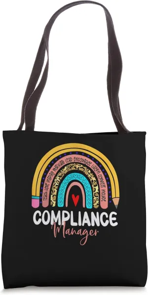 Compliance Manager Rainbow Leopard Legal Justice legitimate Tote Bag