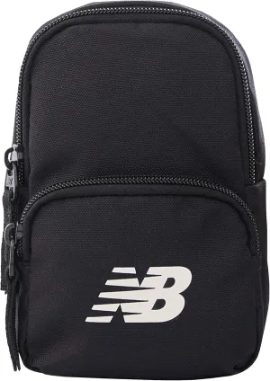 Concept One New Balance Mini Backpack, Micro Travel Shoulder Bag with Adjustable Straps for Men and Women, Black, 7 Inch