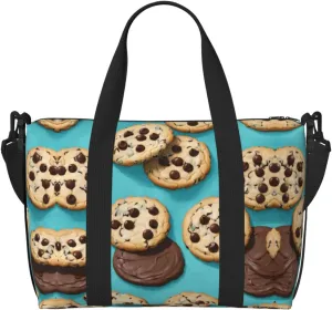 Cookies Food Chocolate Chips Biscuits Print Fashionable Handbag Crossbody Bag,Perfect For Travel,Weekend Getaways And Daily Use