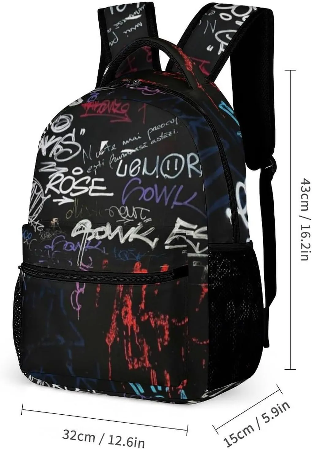 Cool Graffiti School Backpack For Kids Boys Girls Children Travel Bag Students Teens Bookbag Hip Hop Backpack Laptop Backpack-C3