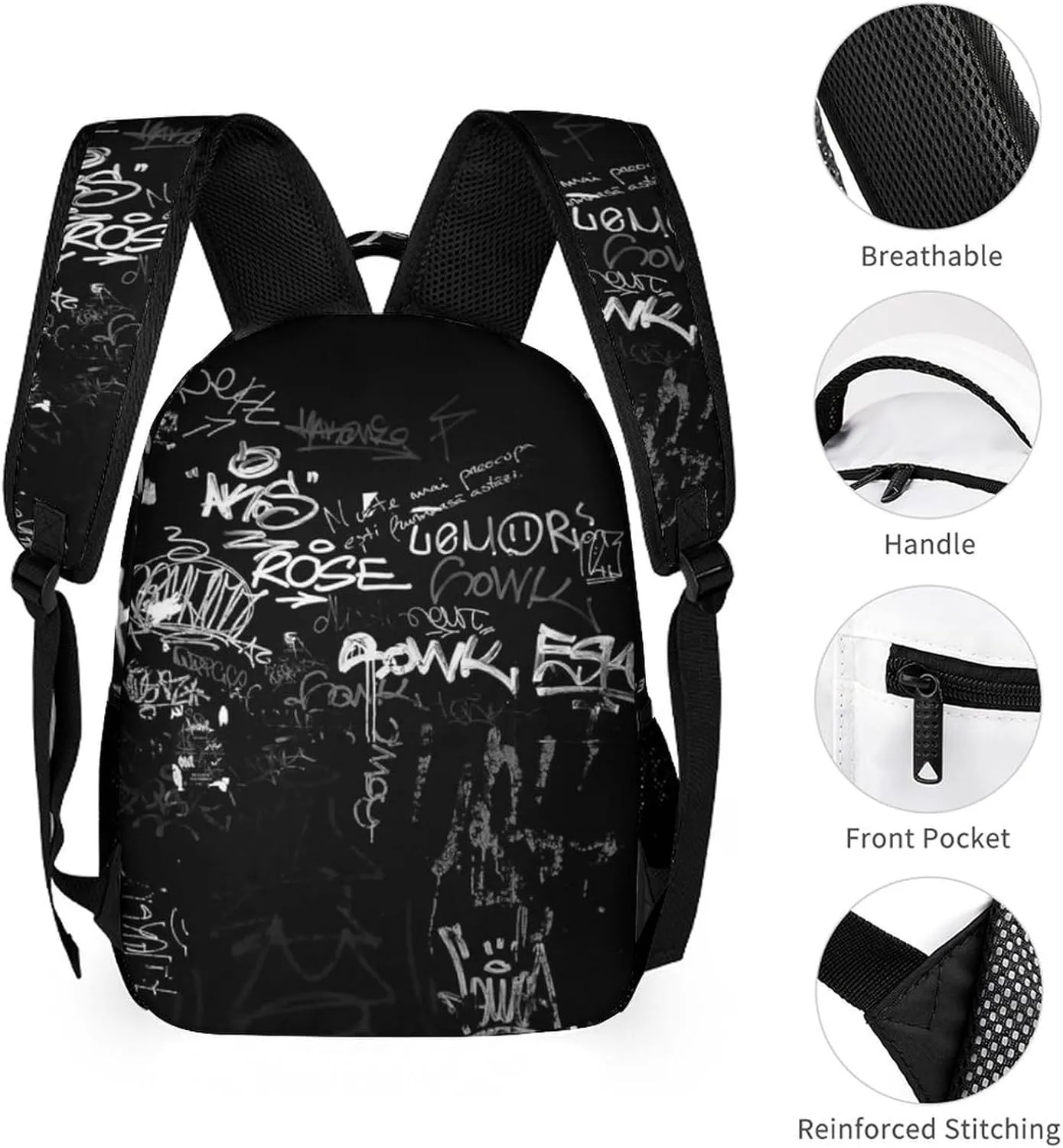 Cool Graffiti School Backpack For Kids Boys Girls Children Travel Bag Students Teens Bookbag Hip Hop Backpack Laptop Backpack-C5