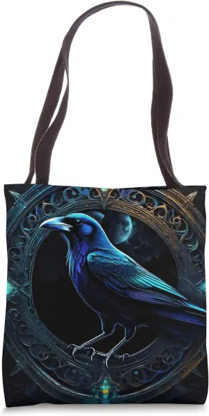 Cool Surreal Raven Gothic Horror Noir Psychological Graphic Tote Bag