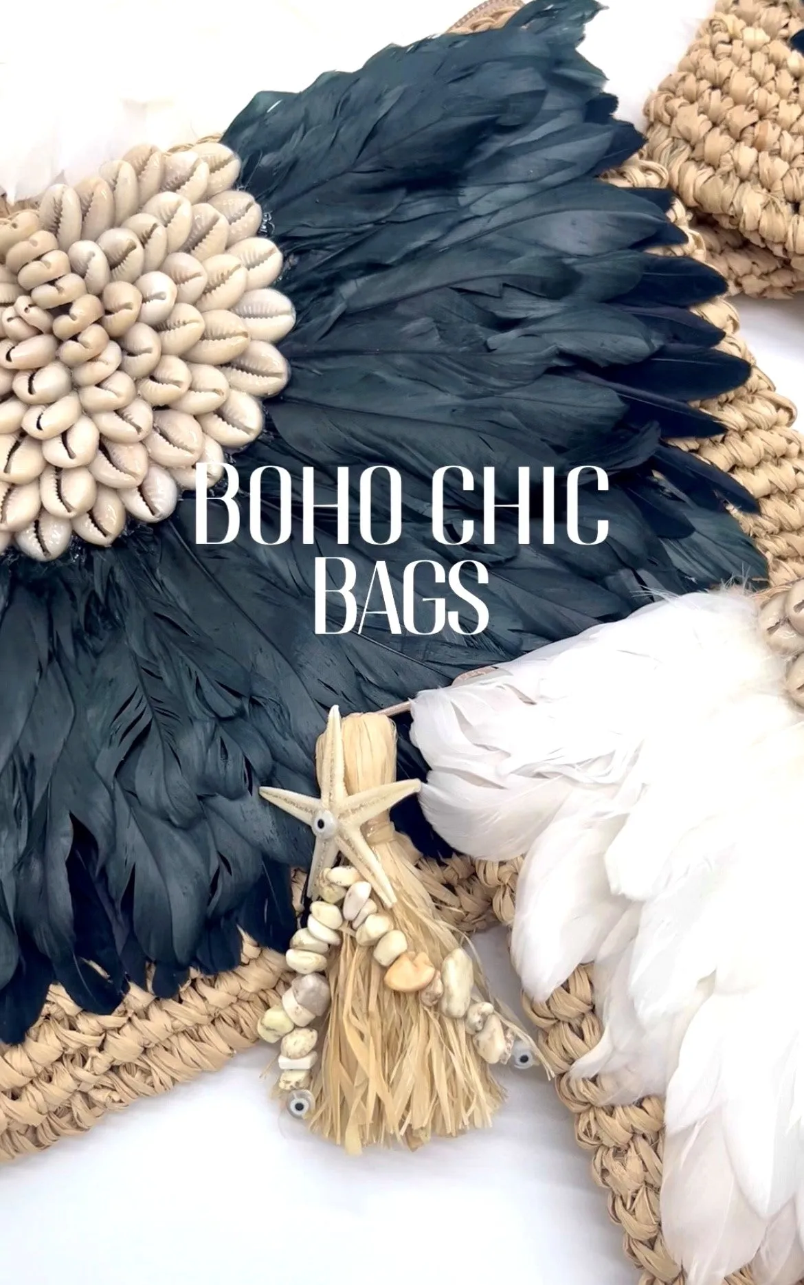 Coquette Feather Raffia Handbag