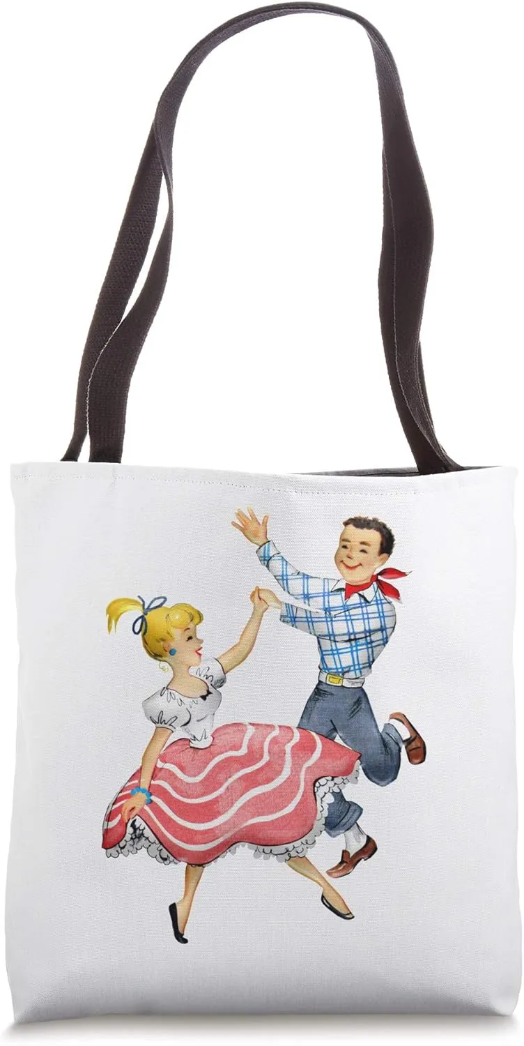Couple Dance Prize Retro Competition Print Decor Gift Tote Bag