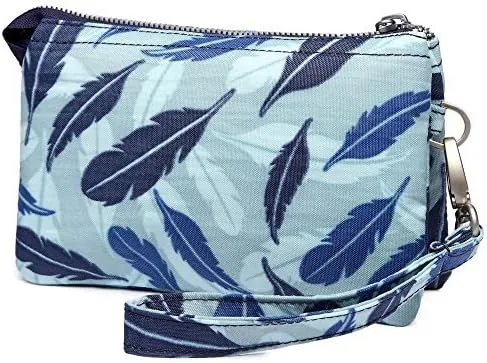 Crest Design Water Repellent Cell Phone Purse Wristlet Clutch Wallets For Women With Wrist Strap