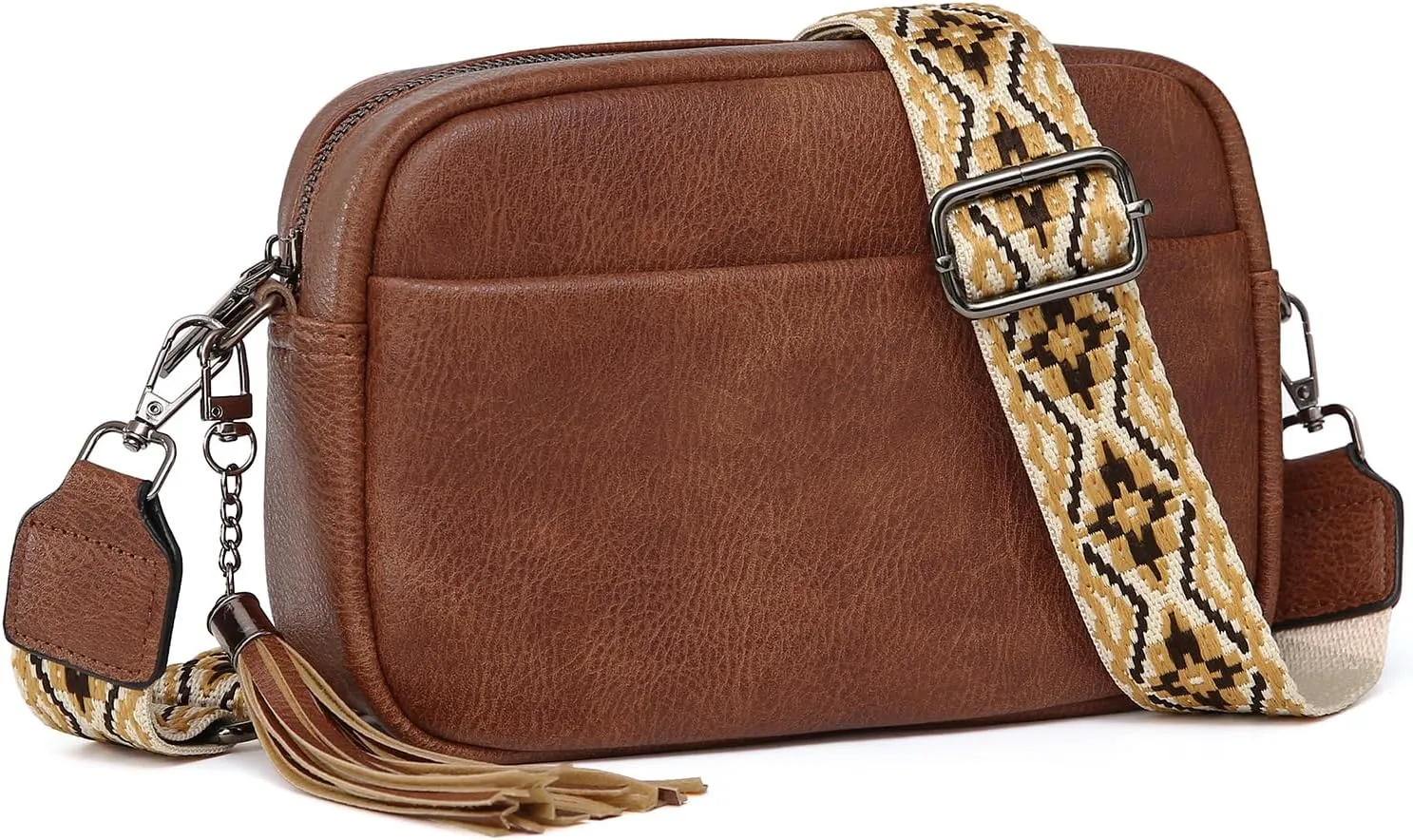 Crossbody Bags for Women,Trendy Vegan Leather Crossbody Purse Shoulder Handbags with RFID Card Slots & Tassel