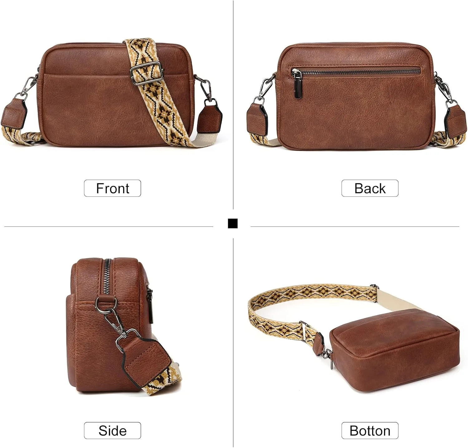 Crossbody Bags for Women,Trendy Vegan Leather Crossbody Purse Shoulder Handbags with RFID Card Slots & Tassel