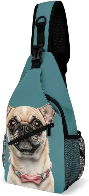 Crossbody Sling Bag Colorful Skulls Print Backpack Sling Bag Travel Hiking Chest Bag Shoulder Bag Daypack