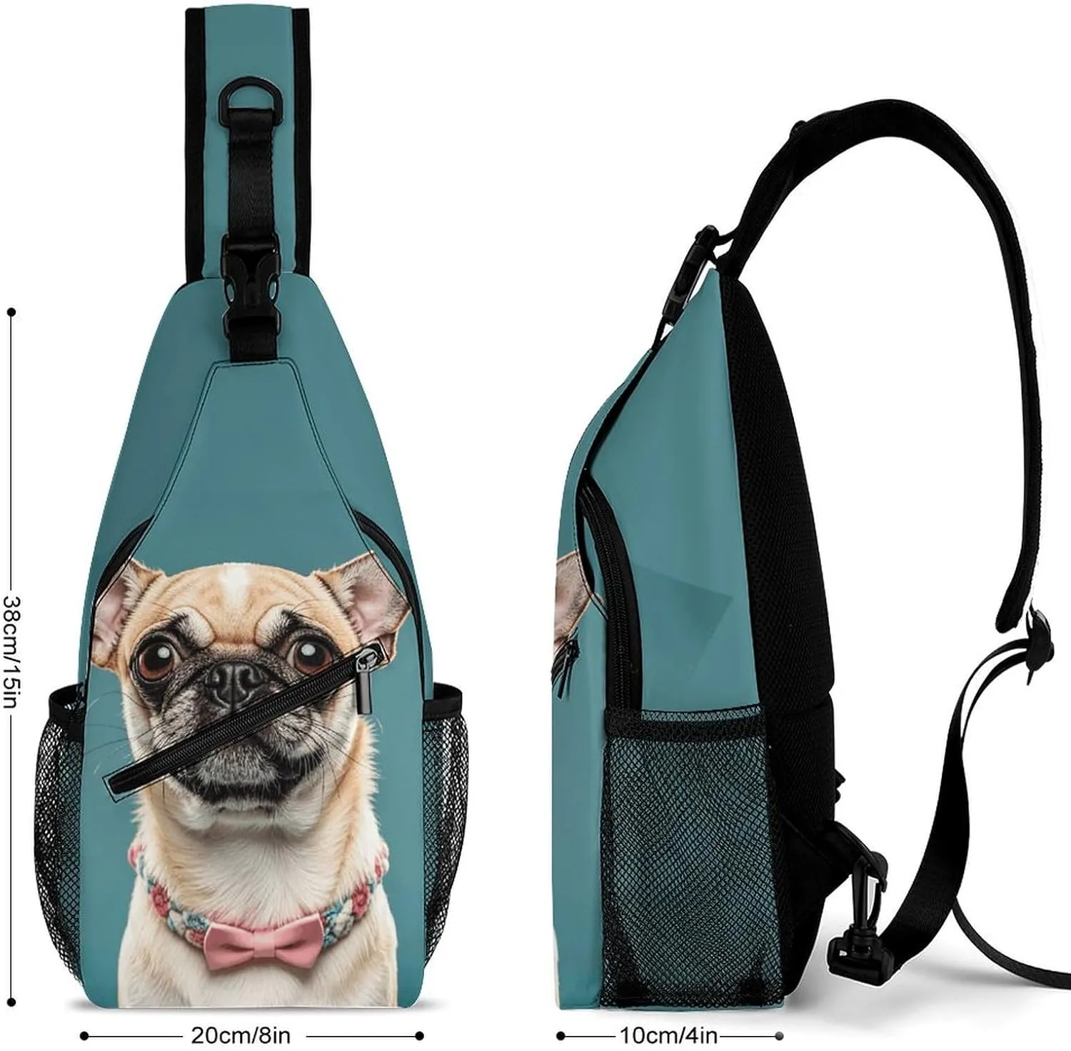 Crossbody Sling Bag Colorful Skulls Print Backpack Sling Bag Travel Hiking Chest Bag Shoulder Bag Daypack