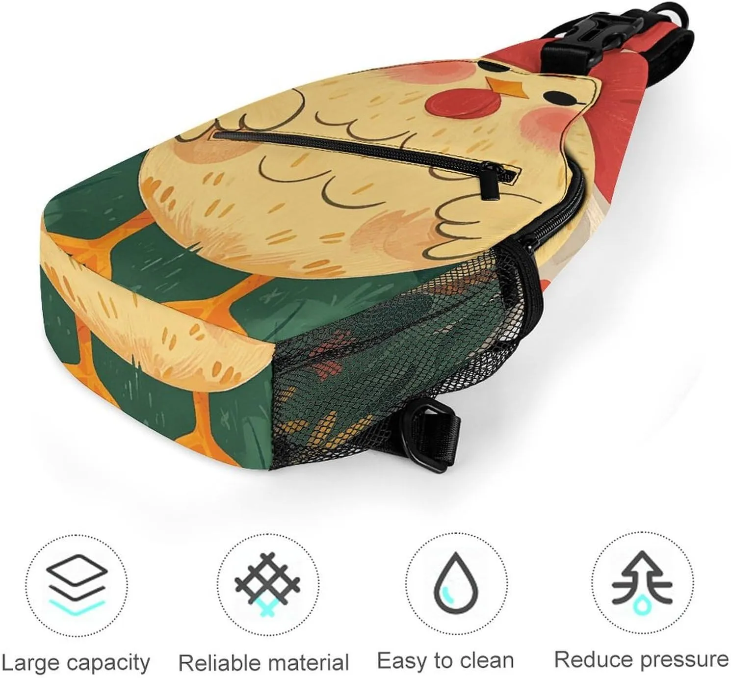 Crossbody Sling Bag Colorful Skulls Print Backpack Sling Bag Travel Hiking Chest Bag Shoulder Bag Daypack