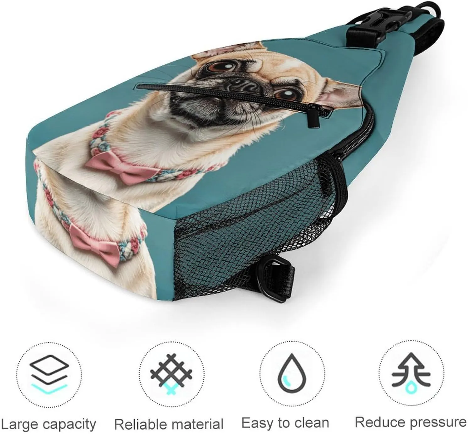 Crossbody Sling Bag Colorful Skulls Print Backpack Sling Bag Travel Hiking Chest Bag Shoulder Bag Daypack