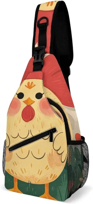 Crossbody Sling Bag Colorful Skulls Print Backpack Sling Bag Travel Hiking Chest Bag Shoulder Bag Daypack