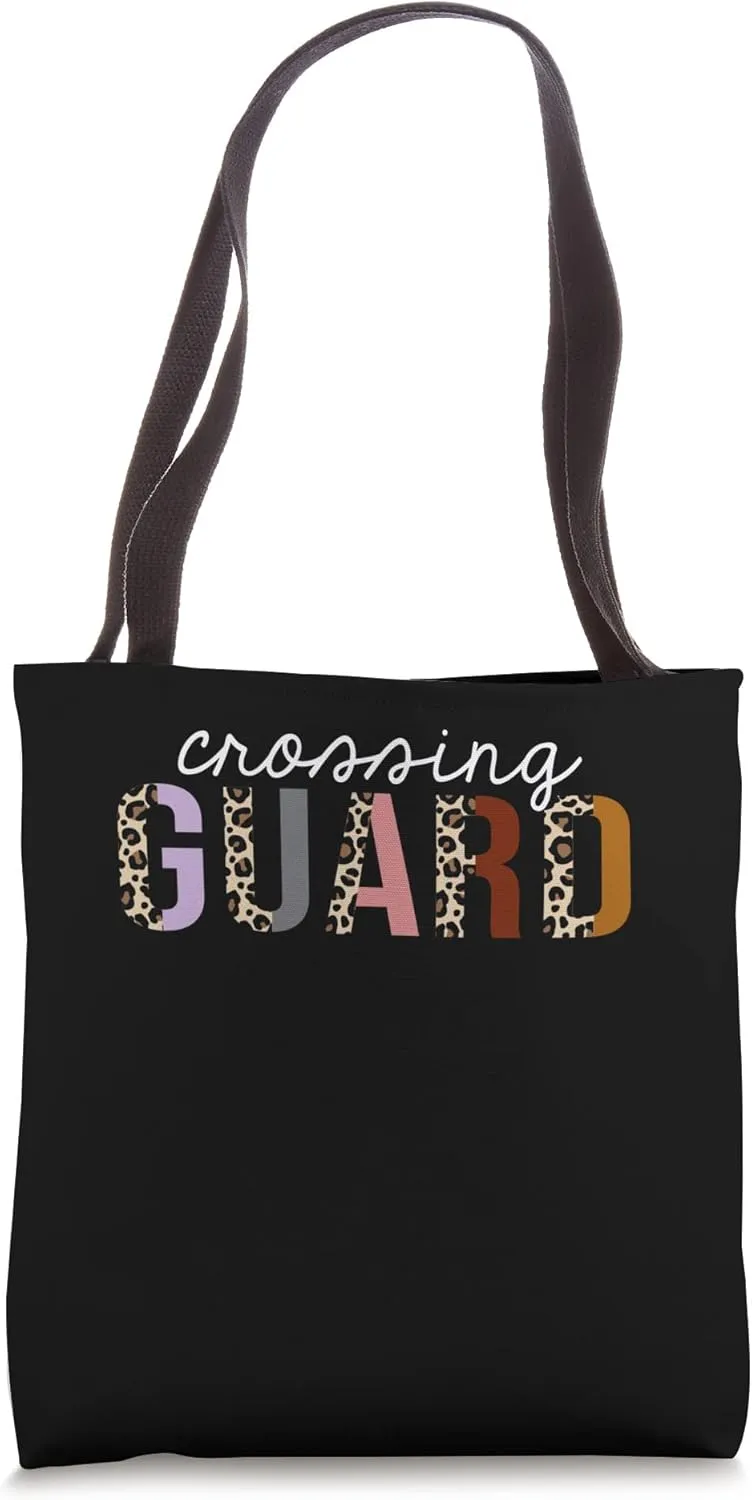 Crossing Guard Leopard Print Funny Appreciation Tote Bag