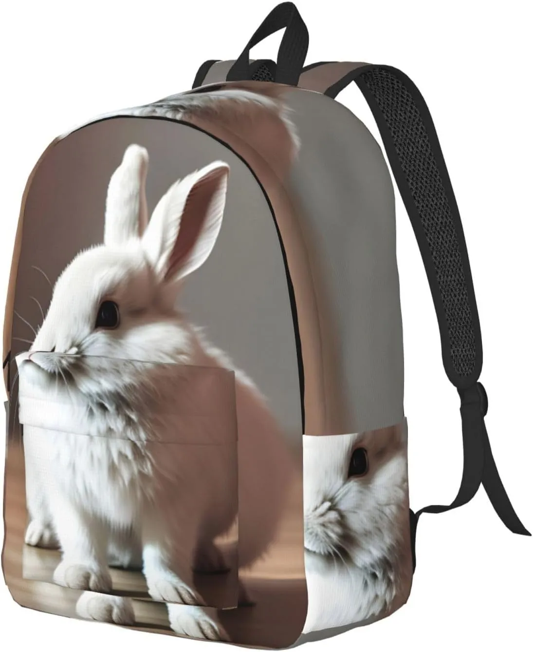 cry white rabbit print Backpack Travel Backpacks for Women Men College Backpack Computer Bag for Travel