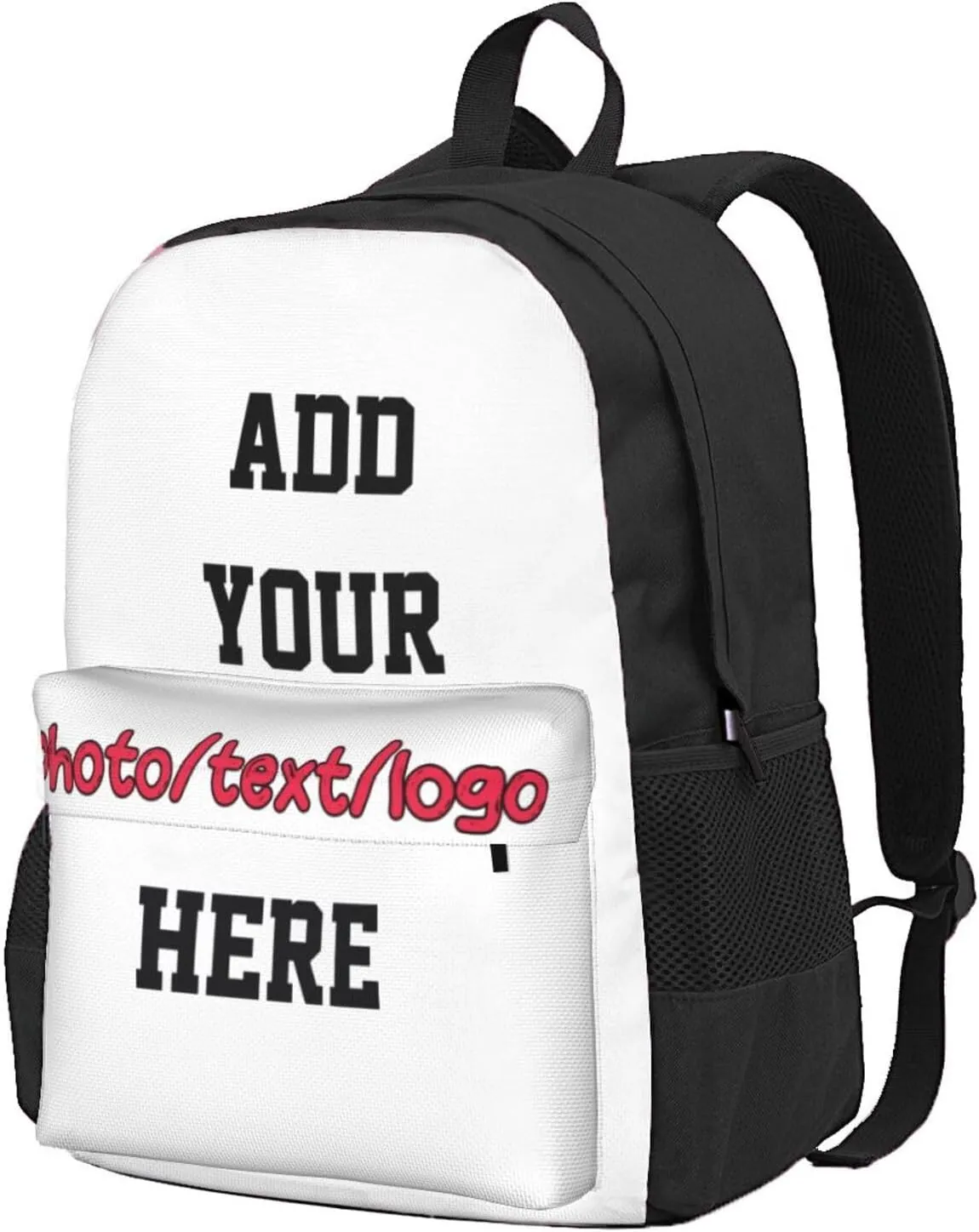 Custom Backpack For Women Men,Personalized Daypacks With Photo/Name/Text/Logo,Customized Large Capacity Laptop Backpack,Casual Travel Computer Bag For Work Travel