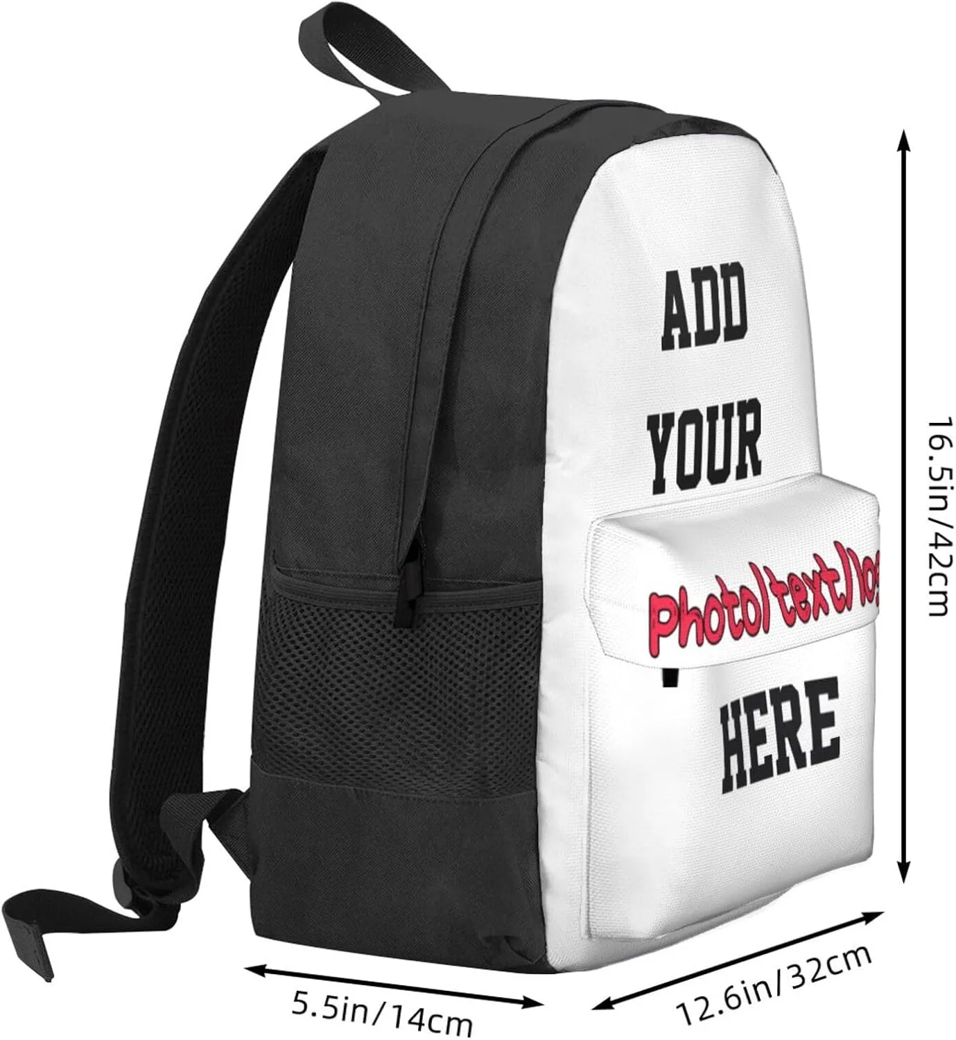 Custom Backpack For Women Men,Personalized Daypacks With Photo/Name/Text/Logo,Customized Large Capacity Laptop Backpack,Casual Travel Computer Bag For Work Travel