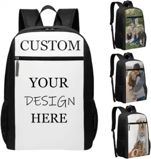 Custom Backpack Personalized Laptop Backpack for Men Women Customized Photo Logo Text Backpacks for Travel Work Camping 17inch
