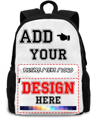 Custom Backpack Personalized Travel Knapsack Add Your Picture Text Logo Large Capacity Casual Backpack for Work Travel (Style2)