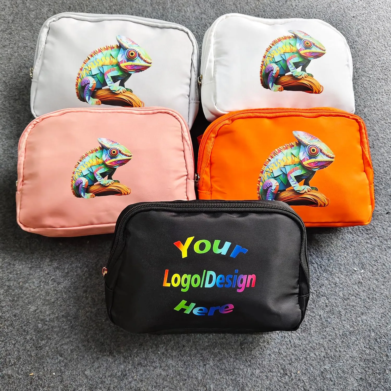 Custom Belt Bag Fanny Pack Bag Unisex Personalized Gifts Nylon Waist Bag with Name Text Logo Photo for Workout Running Traveling Hiking (Light green)