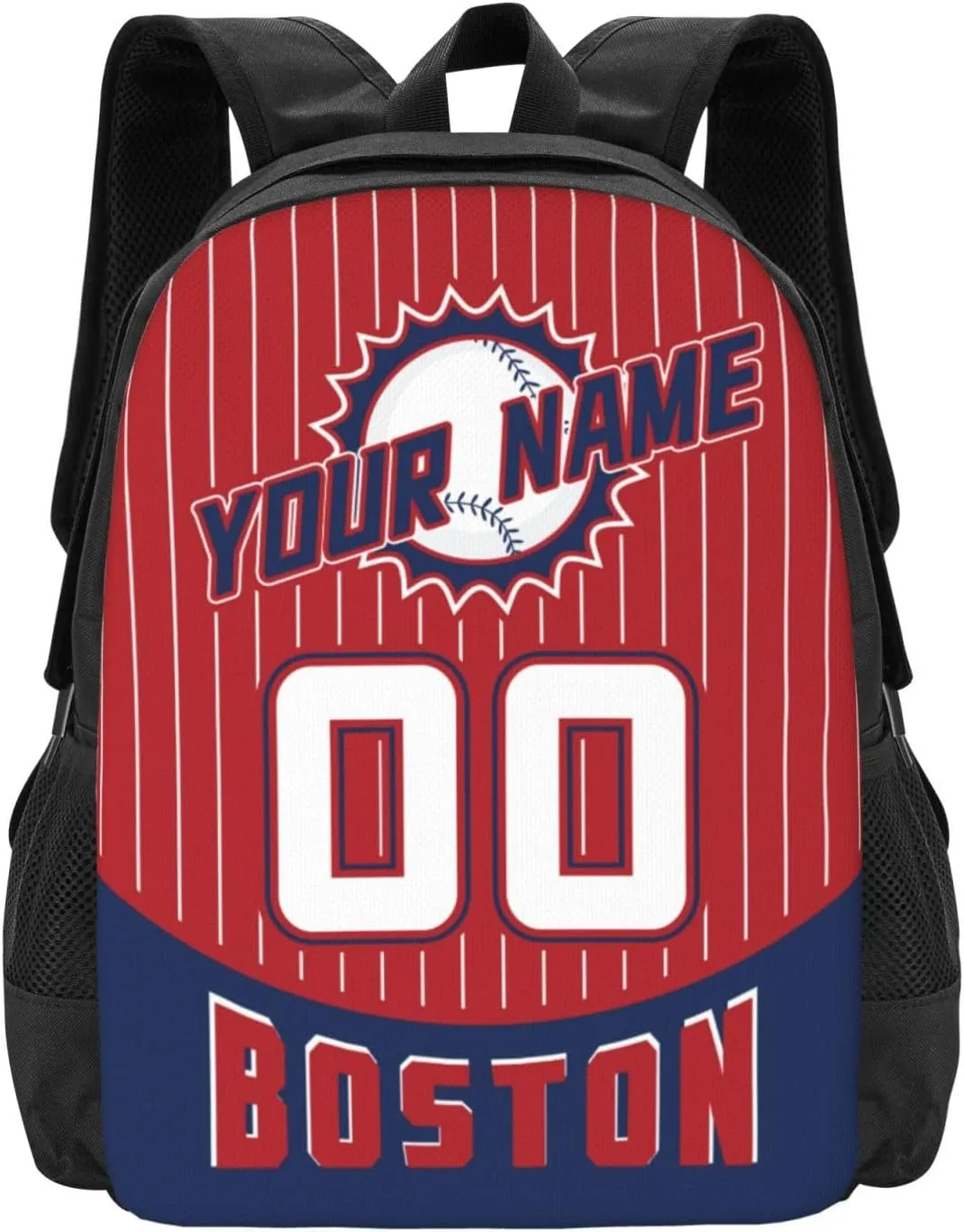 Custom Boston Backpack for Boy Girl Personalized Name Number High Capacity School Backpacks Laptop Bag Casual Travel Backpack Men Women