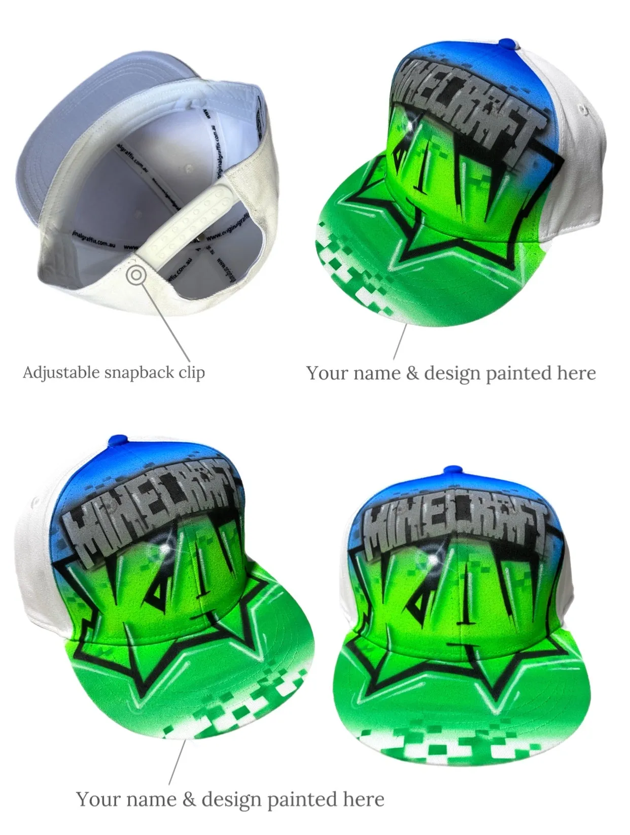 Custom Combo 1x Snapback Cap, 1x Backpack, 1x Lunchbox
