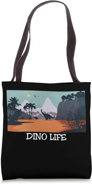 Custom Dino Life Design - Limited Print Mountain Scenery Tote Bag