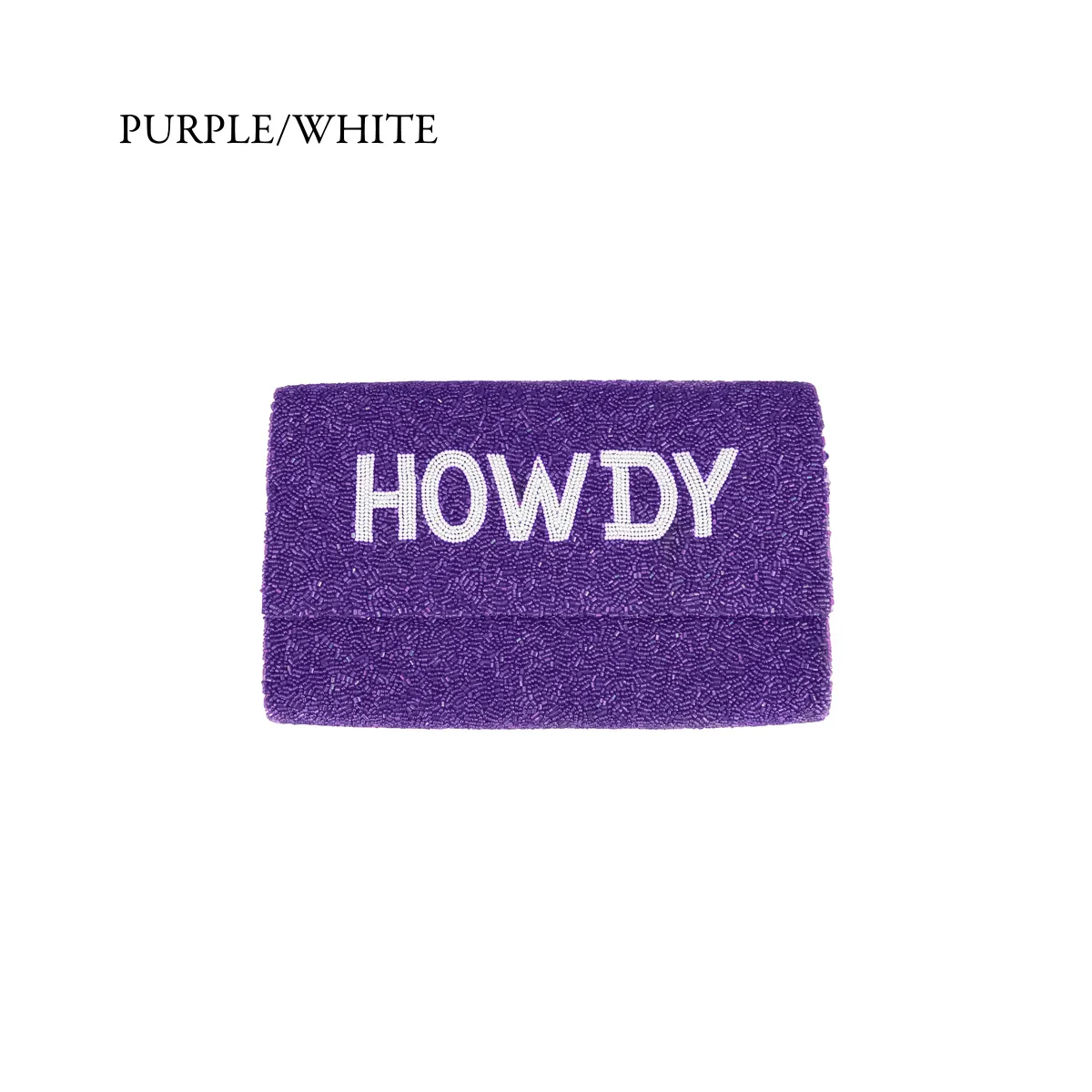 Custom Howdy Fully Beaded Clutch Purse