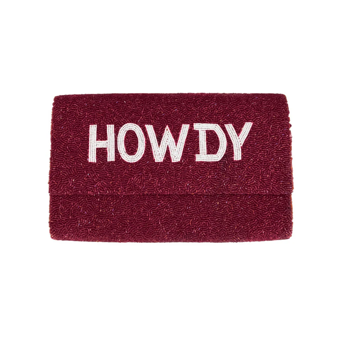 Custom Howdy Fully Beaded Clutch Purse