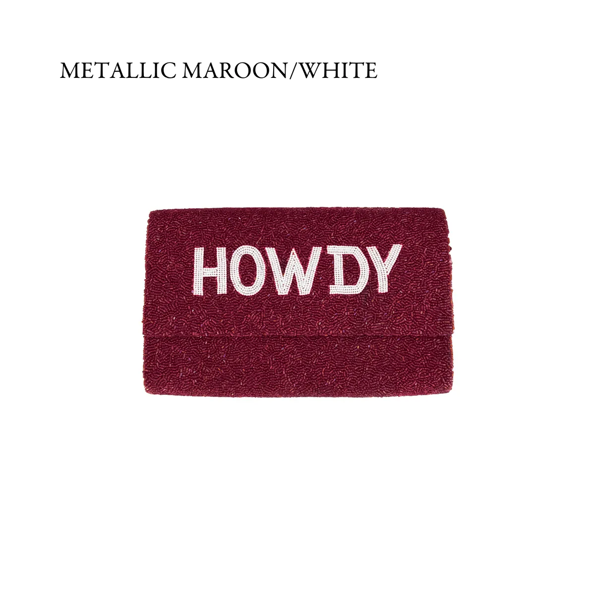 Custom Howdy Fully Beaded Clutch Purse
